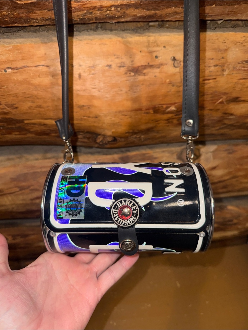 😍!! 2 License Plate Cylinder Crossbody Bags in Turquoise & Orange